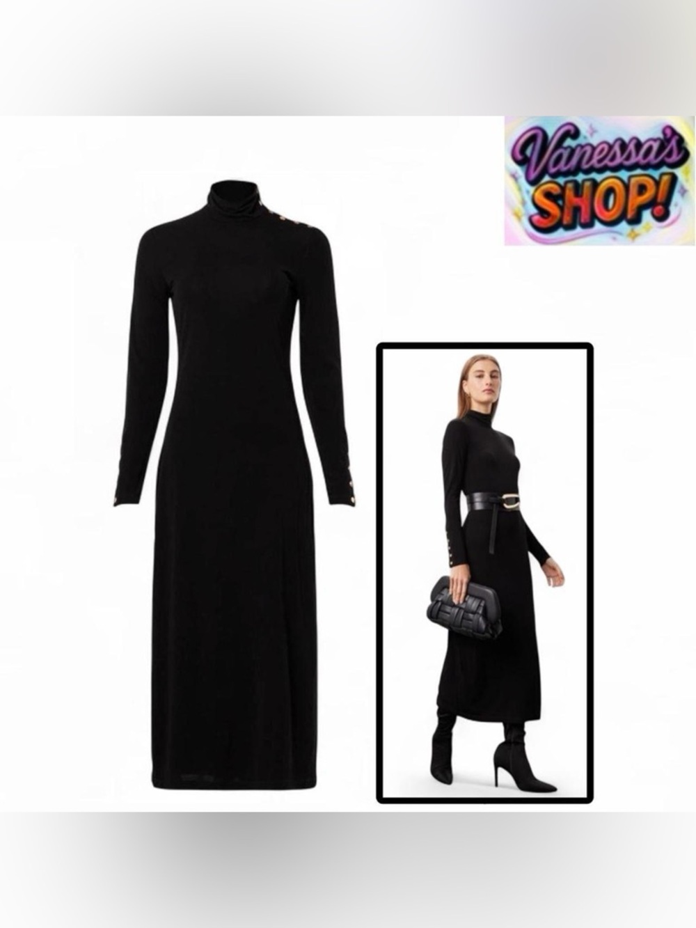 Jersey Turtleneck Dress by Tory Burch!